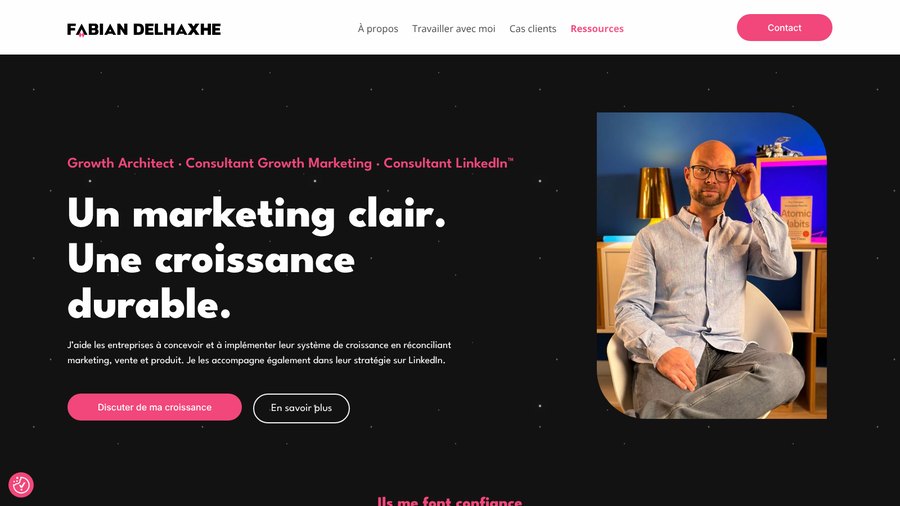 Page d'accueil du site fabiandelhaxhe.com